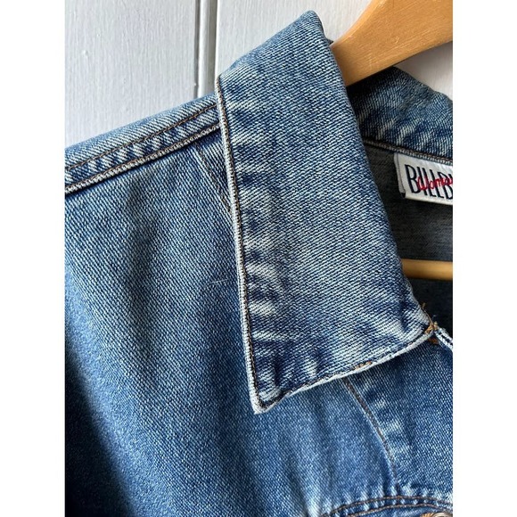 Vintage 90s Bill Blass denim jean jacket M/L? - Picture 2 of 13